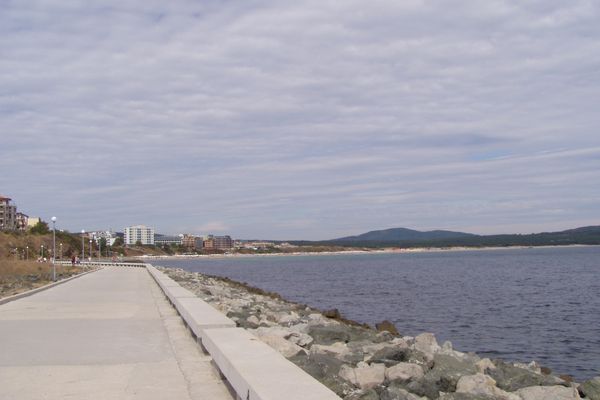 Primorsko South Beach in Primorsko, Burgas Province, Bulgaria