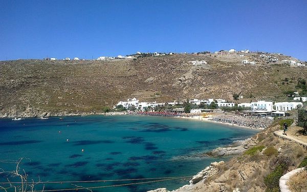 Psarou Beach in Mykonos, Cyclades, Greece