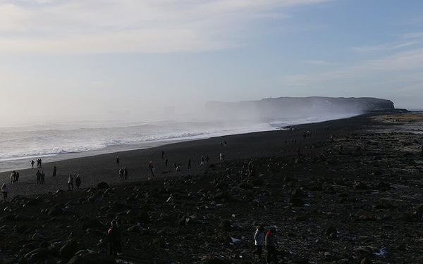 Reynisfjara Black Sand Beach in Vík, Iceland