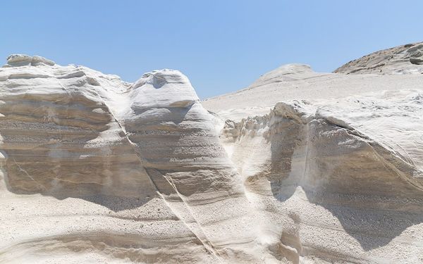 Sarakiniko Beach in Milos, Greece