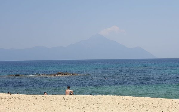 Sarti Beach in Sithonia, Halkidiki, Greece