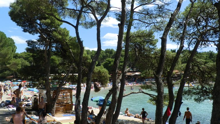 Soline Beach in Zadar (Biograd na Moru), Croatia