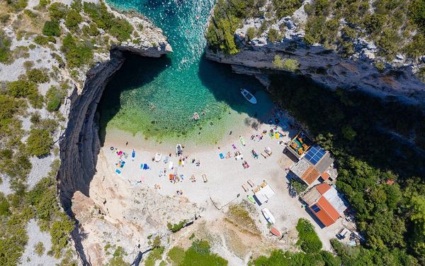 Stiniva Cove in Vis, Croatia