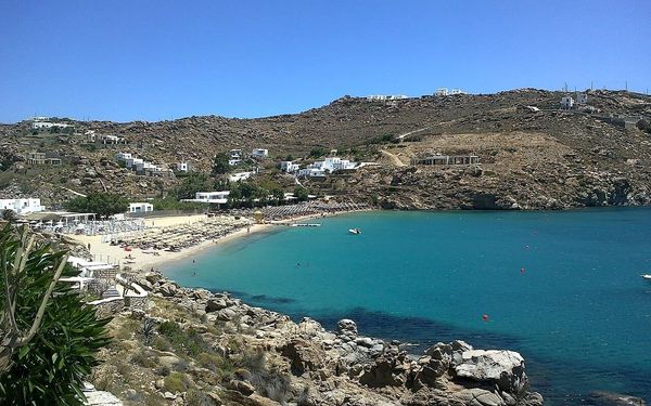 Super Paradise Beach in Mykonos, Cyclades, Greece