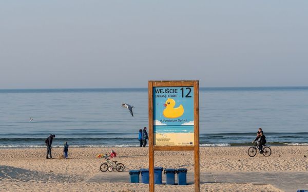 Świnoujście Beach in Uznam Island, West Pomerania, Poland