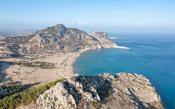 Tsambika Beach in Rhodes, Greece