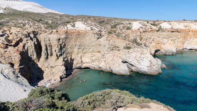 Tsigrado Beach in Cyclades (Milos Island), Greece