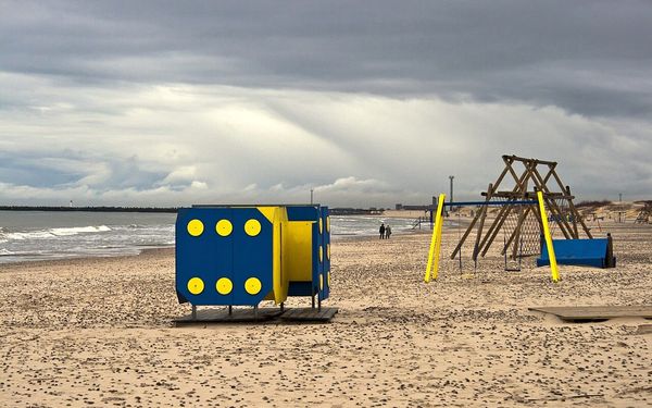 Ventspils Beach in Ventspils, Courland, Latvia