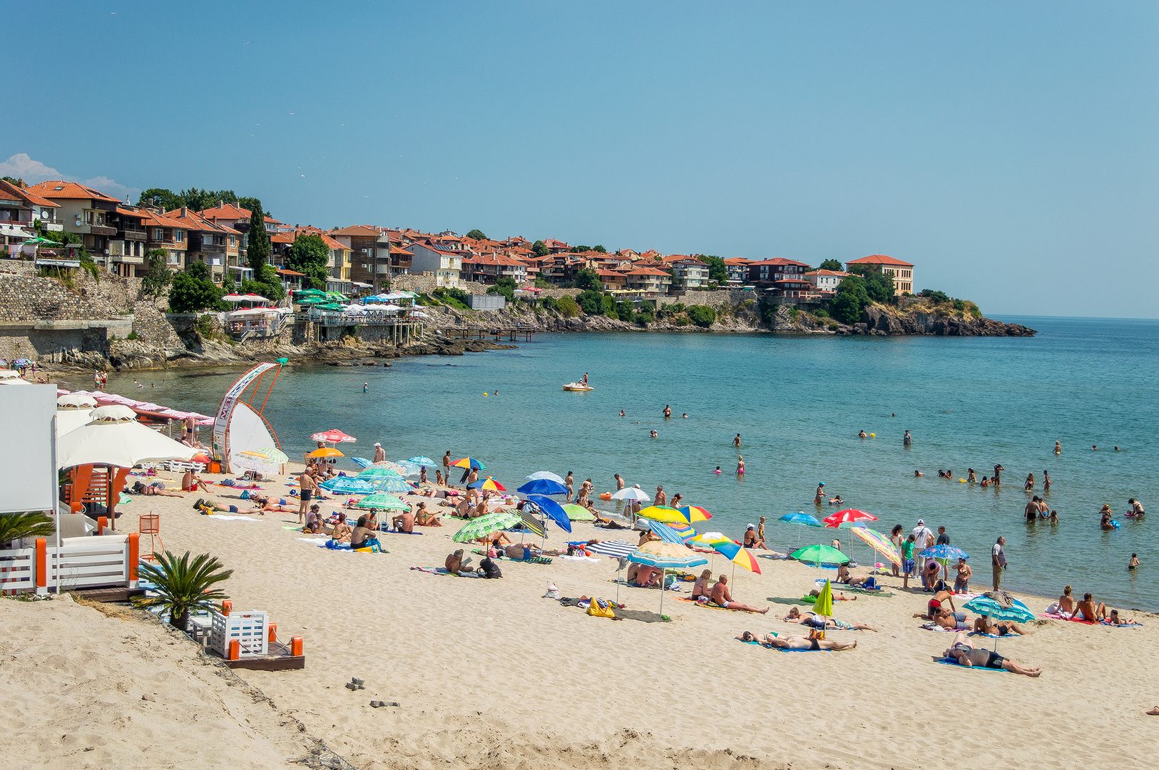 Sozopol Central Beach in Sozopol Old Town, Bulgaria