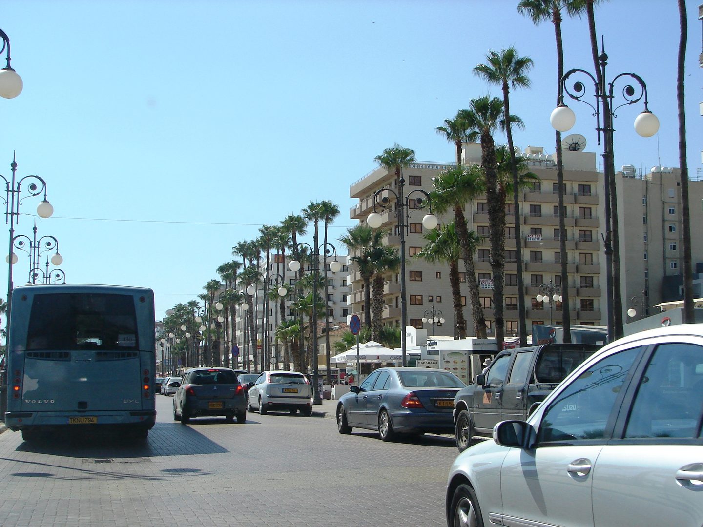 Finikoudes Beach in Larnaca, Cyprus