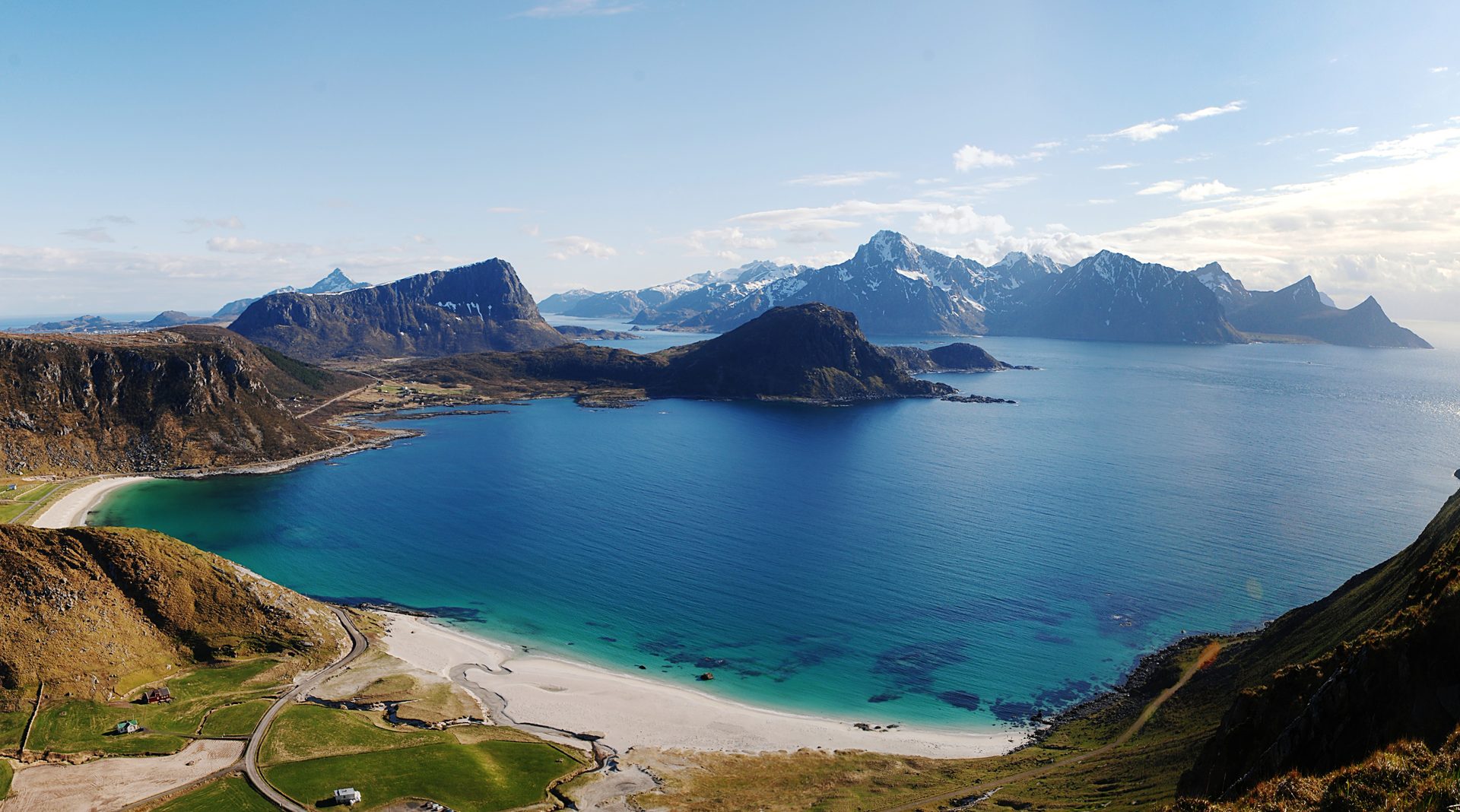 Haukland Beach in Nordland (Lofoten Islands), Norway