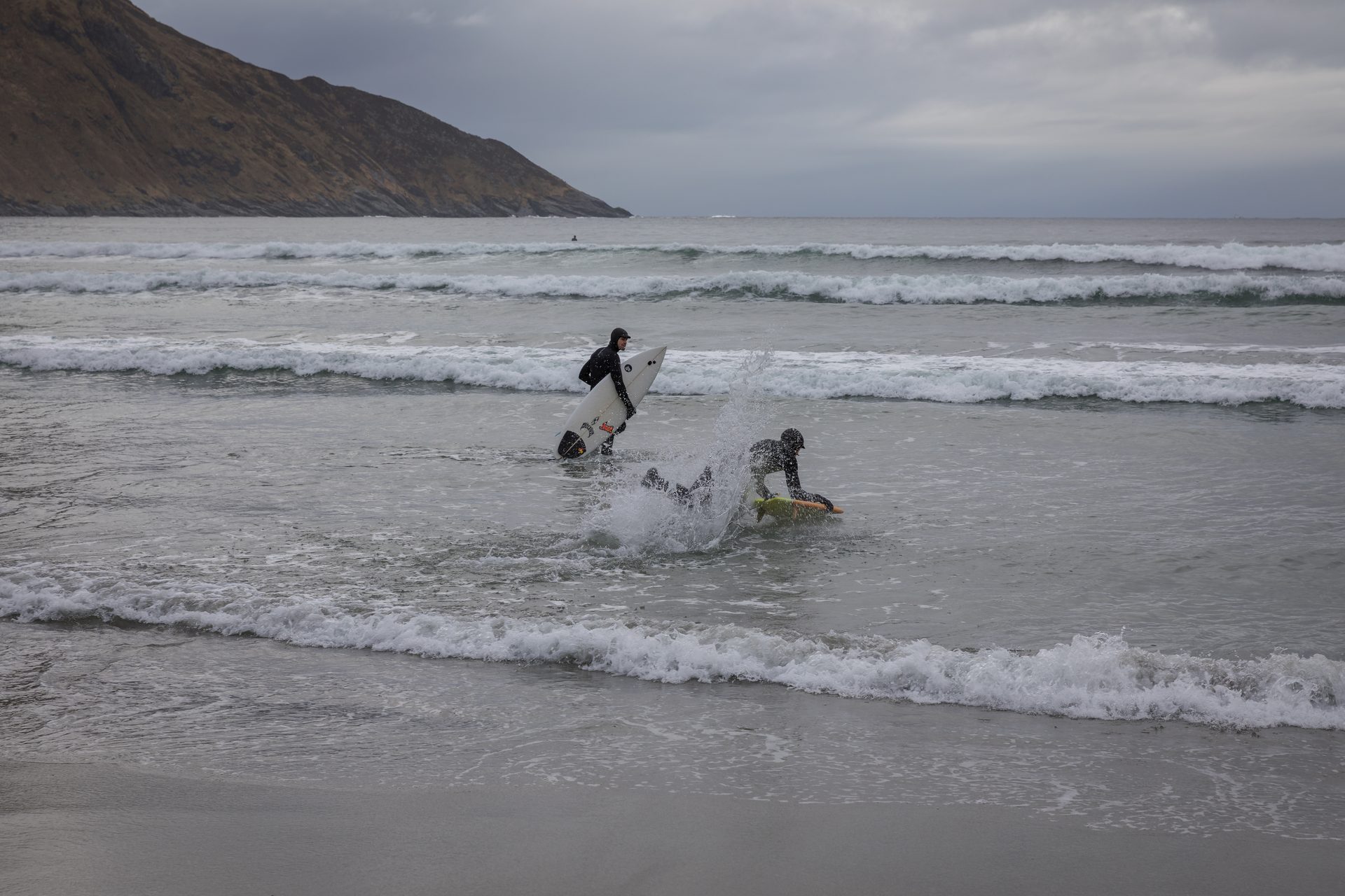 Hoddevik Surf Beach in Vestland (Stad Peninsula), Norway