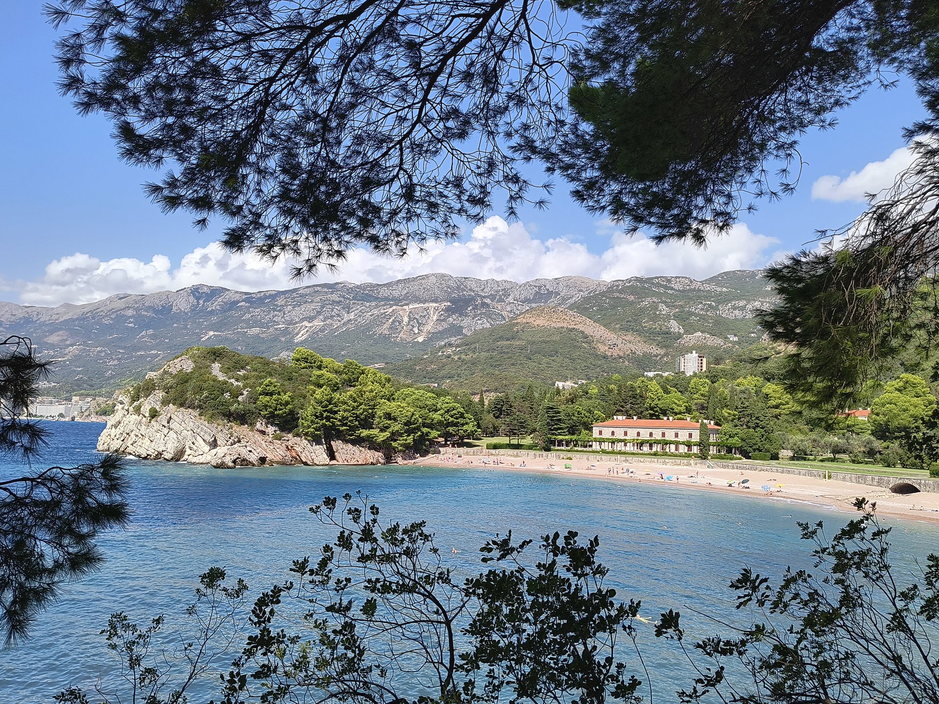 Queen's Beach (Miločer) in Budva (Sveti Stefan), Montenegro
