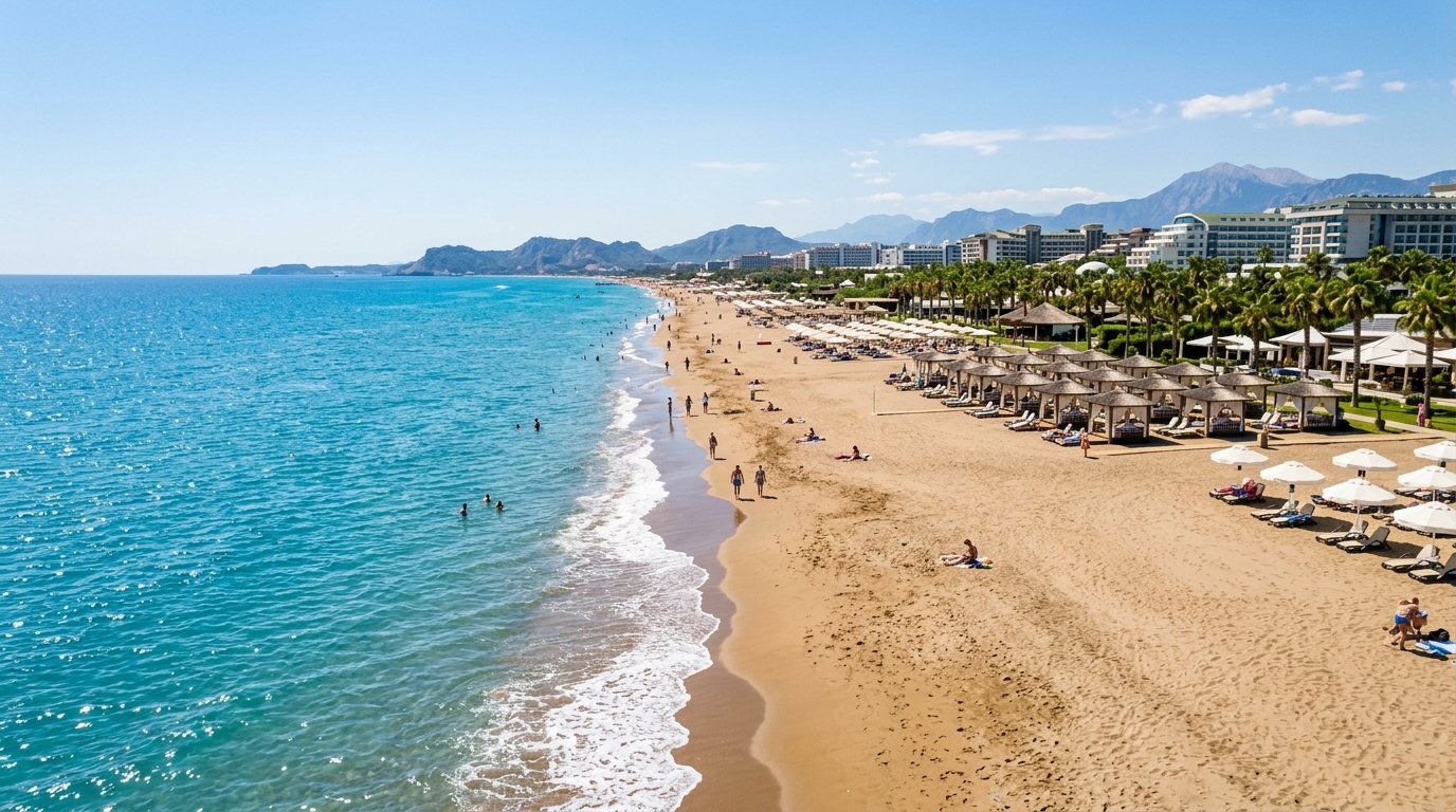 Lara Beach in Antalya, Turkey