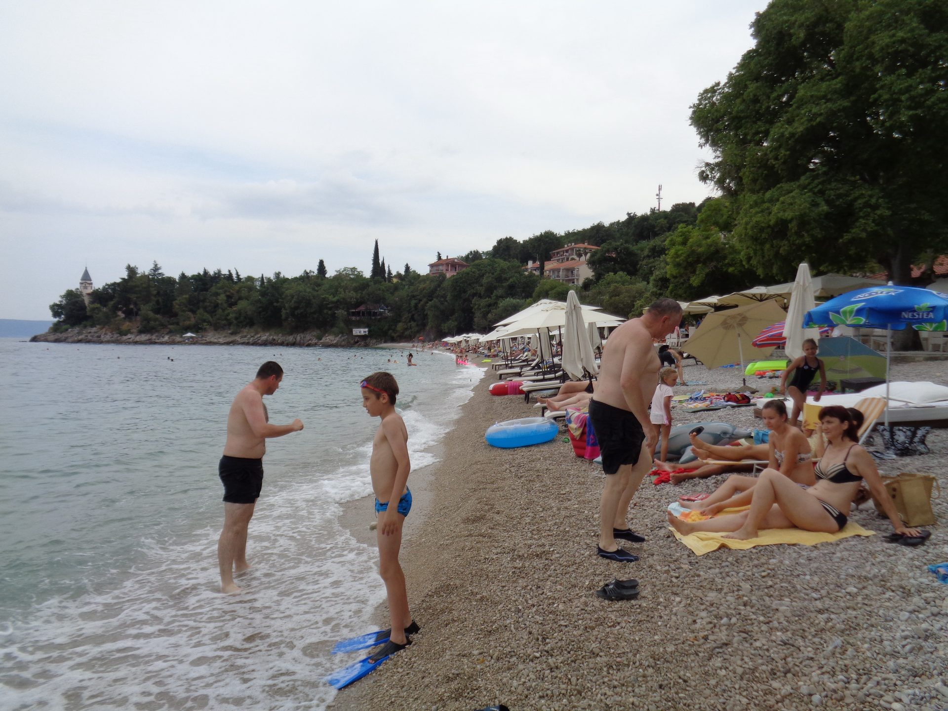 Medveja Beach in Kvarner (Opatija Riviera), Croatia
