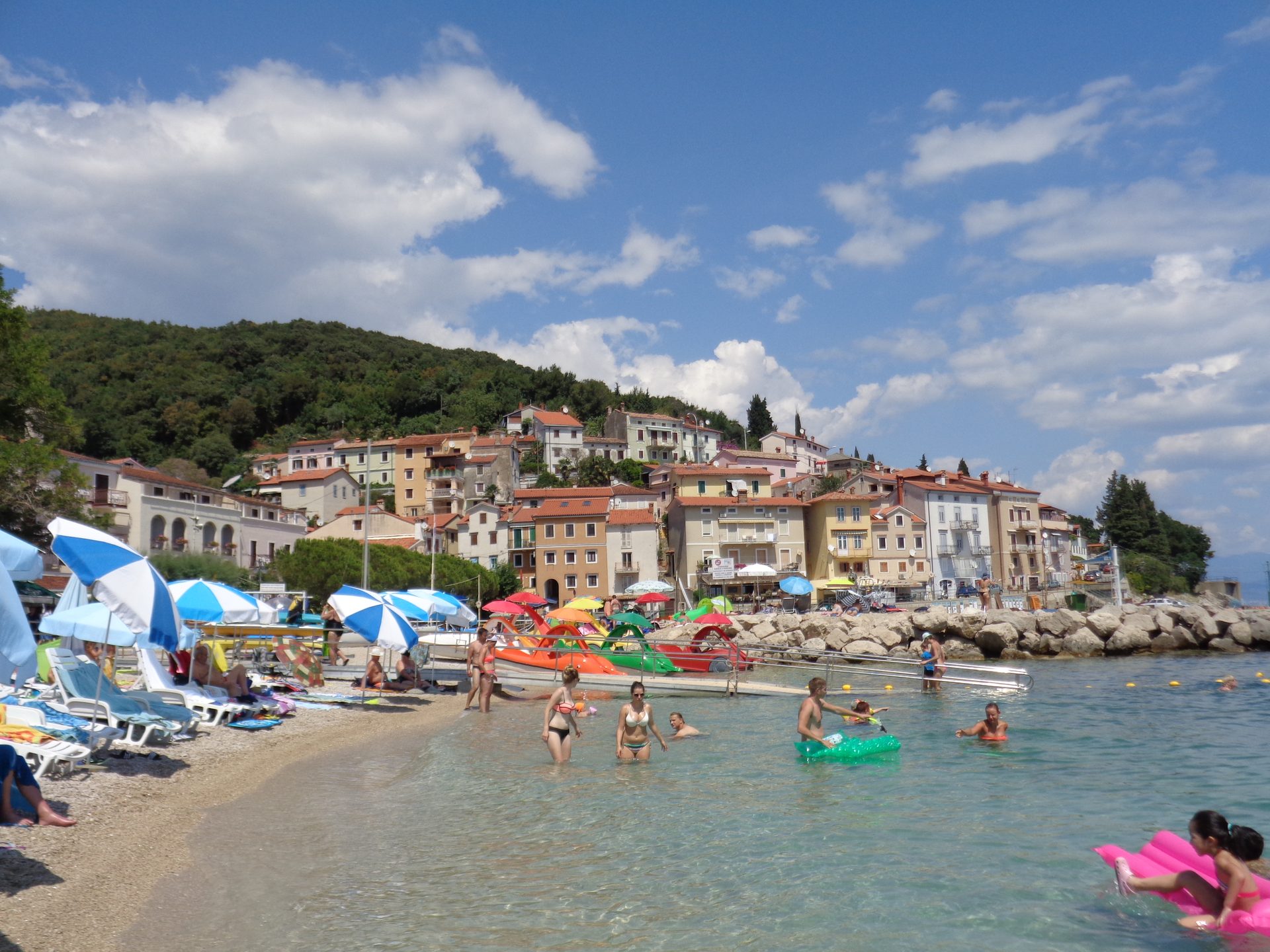 Sipar Beach (Mošćenička Draga) in Kvarner (Opatija Riviera), Croatia