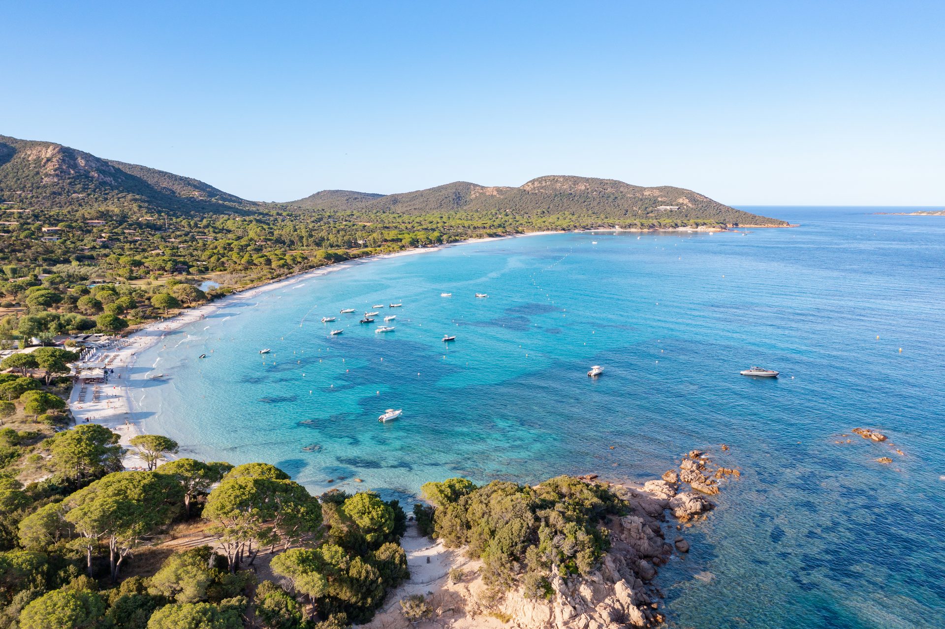 Palombaggia Beach in Corsica (Porto-Vecchio), France