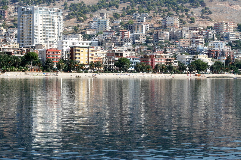 Sarandë City Beach in Vlorë County (Sarandë), Albania