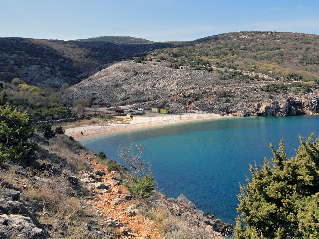 Potošće Beach in Krk Island, Croatia