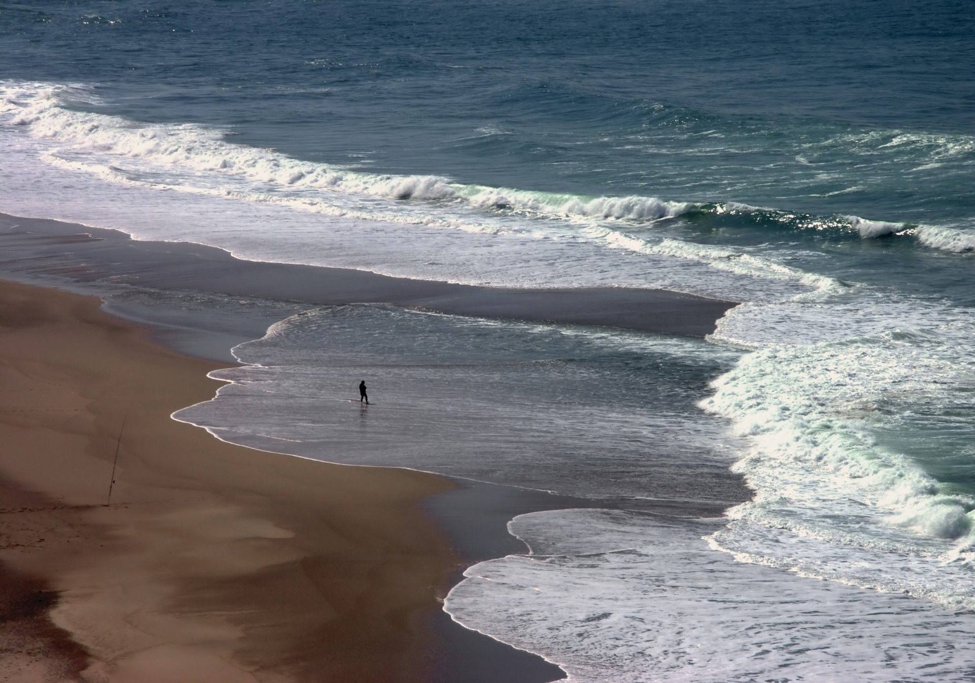 Praia da Foz do Arelho in Silver Coast (Óbidos), Portugal