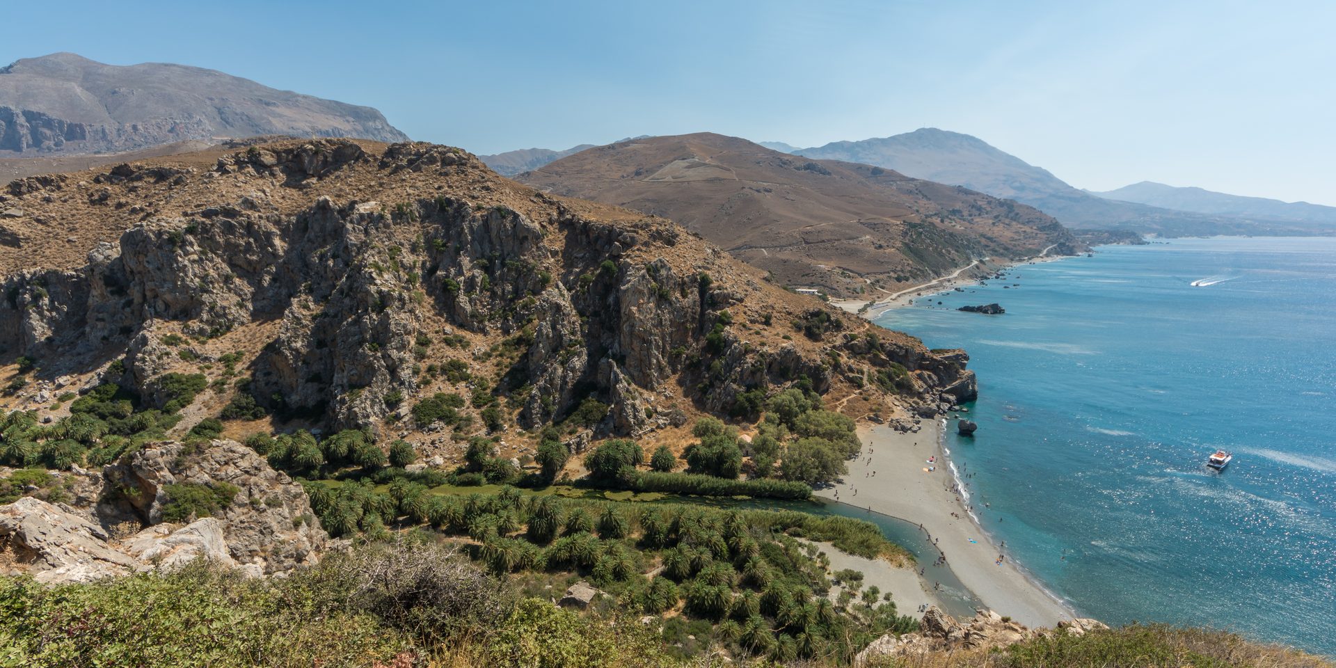 Preveli Palm Beach in Crete (Rethymno), Greece