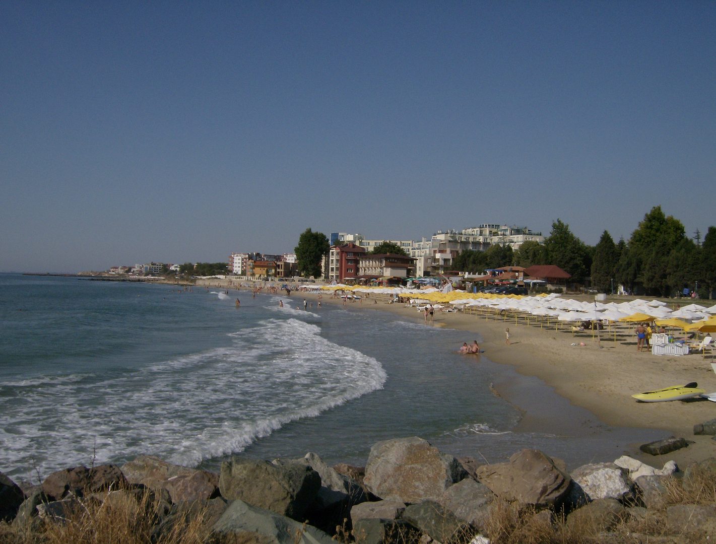 Ravda Central Beach in Ravda, Nesebar, Bulgaria