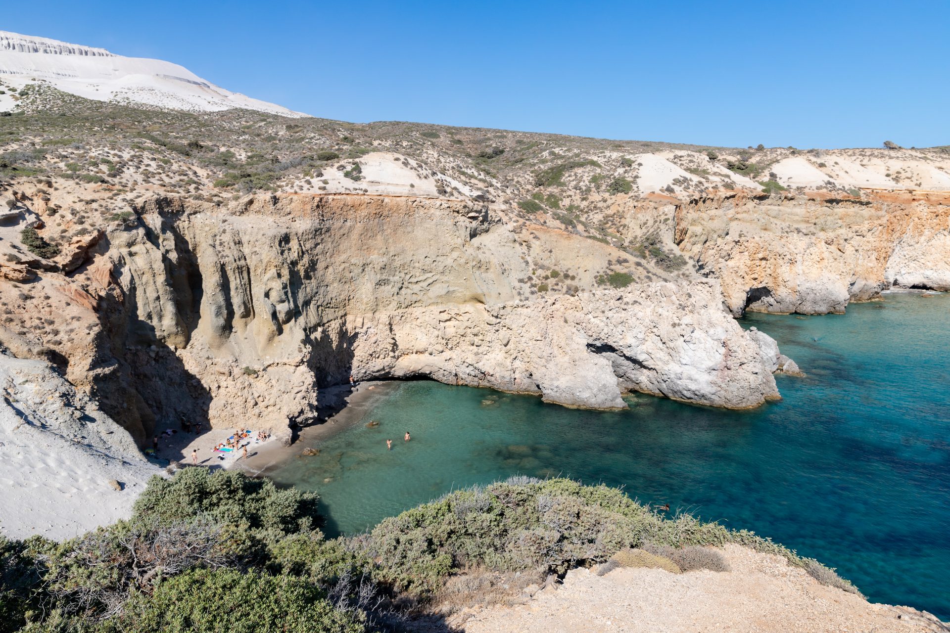 Tsigrado Beach in Cyclades (Milos Island), Greece